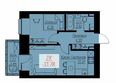 Биография, дом 1, корп 1: Планировка 2-комн 33,78 м²