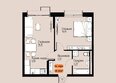 Премьер парк: Планировка 2-комн 41,1 м²