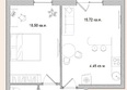 Берёзка, дом №3: Планировка 1-комн 51,06, 52,09 м²