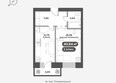 ОКТА, дом 2: Планировка 1-комн 40,84 м²