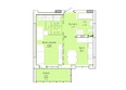 Огни, дом 2: Планировка 1-комн 36,93 - 37,09 м²