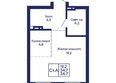 Сила леса, корп 1: Планировка Студия 34,7 м²