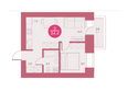 Арбан Smart (Смарт) на Шахтеров, дом 3: Планировка двухкомнатной квартиры 34,4 кв.м