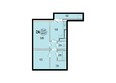 Эволюция, 1 очередь, б/с 1-9, 1-10: Планировка двухкомнатной квартиры 46,67 кв.м