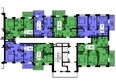 Серебряный, квартал 1 дом 3: Секция 3. Планировка типового этажа.