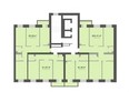 Академгородок, дом 7: Типовой план этажа 1 подъезд