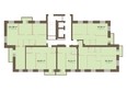 Южный берег, дом 23: План Типовой этаж 5 секция этажа