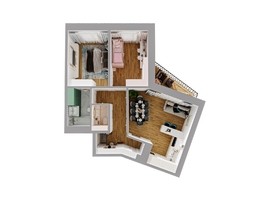 Продается 2-комнатная квартира ЖК Квартал стрижи, 2 очередь, 71.7  м², 9249300 рублей