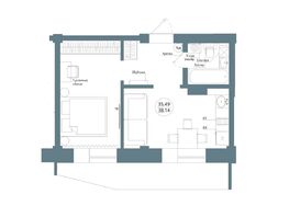 Продается 1-комнатная квартира ЖК Профсоюзная, 7, 38.13  м&sup2;, 5935470 рублей