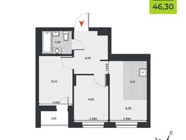 Продается 3-комнатная квартира ЖК ДНК, 46.3  м&sup2;, 6954900 рублей