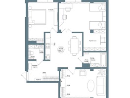 Продается 2-комнатная квартира ЖК Профсоюзная, 7, 100.24  м&sup2;, 12930960 рублей