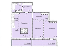 Продается 2-комнатная квартира ЖК Мелодия, дом 1, 72.98  м&sup2;, 11300000 рублей
