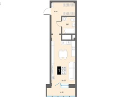 Продается Студия ЖК Дом на Светлова, 34.25  м&sup2;, 4726500 рублей