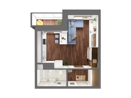 Продается 1-комнатная квартира ОЧАГ, б/с 6, 35.5 м², 3500000 рублей