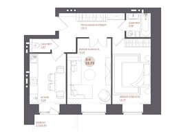 Продается 2-комнатная квартира ЖК Звезда, 52.72  м&sup2;, 6642720 рублей