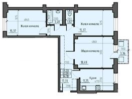 Продается 3-комнатная квартира ЖК Ясный, дом 9, 84.1  м², 8325900 рублей