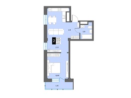 Продается 2-комнатная квартира ЖК Дом на Светлова, 43.57  м&sup2;, 5881950 рублей