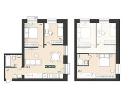 Продается 3-комнатная квартира ЖК Альпийский квартал, 84.6  м², 6360000 рублей