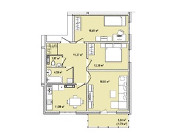 Продается 3-комнатная квартира ЖК Кузнецкий, дом 11, 78.91  м², 7893500 рублей