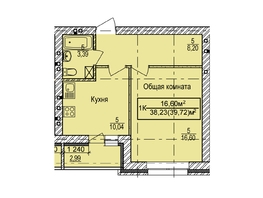 Продается 1-комнатная квартира ЖК Дивногорский, дом 24, 39.72 м², 4400000 рублей