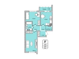 Продается 2-комнатная квартира ЖК Кузнецкий, дом 6, 58.4  м², 6166000 рублей