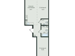 Продается 2-комнатная квартира ЖК Семья, 3 очередь, б/с 6, 71.59  м²