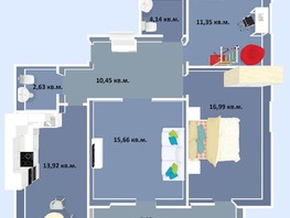 Продается 3-комнатная квартира ЖК Успех, дом 3, 82.21 м², 10770000 рублей