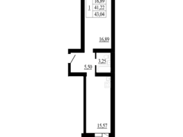 Продается 2-комнатная квартира ЖК Олимпийской славы, дом 3, сек 2, 43.04  м², 3443200 рублей