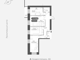 Продается 3-комнатная квартира ЖК Академгородок, дом 3, 77.93  м², 11100000 рублей