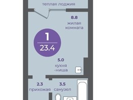 Продается Студия ЖК Прогресс-квартал Перемены, дом 2, 23.4  м², 3510000 рублей