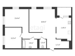 Продается 3-комнатная квартира ЖК Притяжение, дом 3, 78.8  м², 10900000 рублей