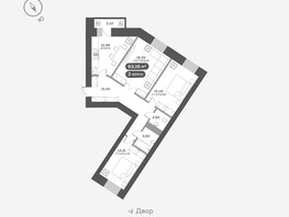 Продается 3-комнатная квартира ЖК Сити-квартал на Взлетной, дом 1, 83.16  м², 13800000 рублей