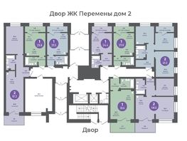 Продается 2-комнатная квартира ЖК Прогресс-квартал Перемены, дом 1, 51.2  м², 7065600 рублей