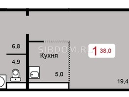 Продается Студия ЖК КБС. Берег, дом 4 строение 1, 38  м², 5050000 рублей
