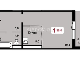 Продается 1-комнатная квартира ЖК КБС. Берег, дом 4 строение 2, 38  м², 5200000 рублей