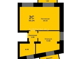 Продается 2-комнатная квартира ЖК Ривьера-Солонцы, дом 1, 55.24  м², 6352600 рублей