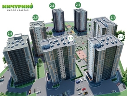 Продается 2-комнатная квартира ЖК Мичурино, дом 2 строение 5, 60.9  м², 6100000 рублей