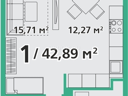 Продается Студия ЖК Норма, дом 2, 42.89  м², 7713000 рублей