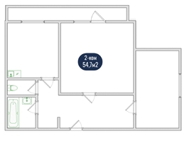 Продается 2-комнатная квартира Судостроительная ул, 54.7  м², 5850000 рублей