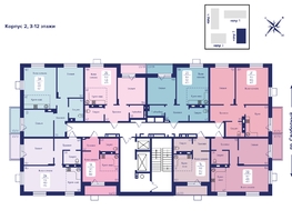 Продается 2-комнатная квартира ЖК Univers (Универс), 2 квартал, 49.7  м², 8101400 рублей