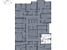Продается 2-комнатная квартира ЖК Чижи, 1 очередь (корпус 1,2), 45 м², 7857000 рублей