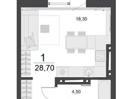 Продается 1-комнатная квартира ЖК Familia (Фамилия), дом 5, 28.6 м², 3817000 рублей