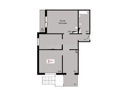 Продается 3-комнатная квартира ЖК Курчатова, дом 8 строение 1, 94.2 м², 11500000 рублей