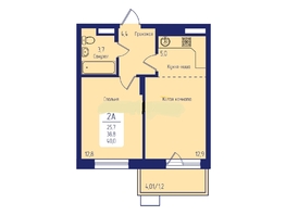 Продается 2-комнатная квартира ЖК Univers (Универс), 2 квартал, 40 м², 6500000 рублей