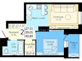 Продается 2-комнатная квартира ЖК На Дудинской, дом 5, 40.8 м², 6550000 рублей