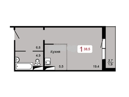 Продается Студия ЖК Мичурино, дом 2 строение 2, 40 м², 4450000 рублей