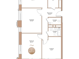 Продается 3-комнатная квартира ЖК Небо над Енисеем, 90.7 м², 12063100 рублей