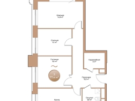 Продается 3-комнатная квартира ЖК Небо над Енисеем, 77.4 м², 11919600 рублей