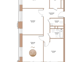 Продается 3-комнатная квартира ЖК Небо над Енисеем, 90.7 м², 15056200 рублей