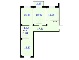 Продается 3-комнатная квартира ЖК Новые Солонцы, дом 9, 84.1 м², 8290000 рублей